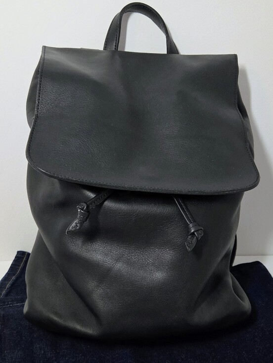 Nisolo Daniela Black Leather Drawstring Backpack main image 7